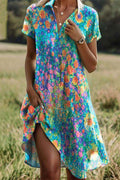Zuri Floral Boho V-Neck Dress | Women's Boho Dress