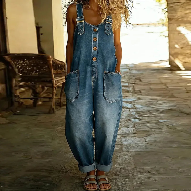 Vintage Soft Cotton Denim Overalls | Women's Overalls