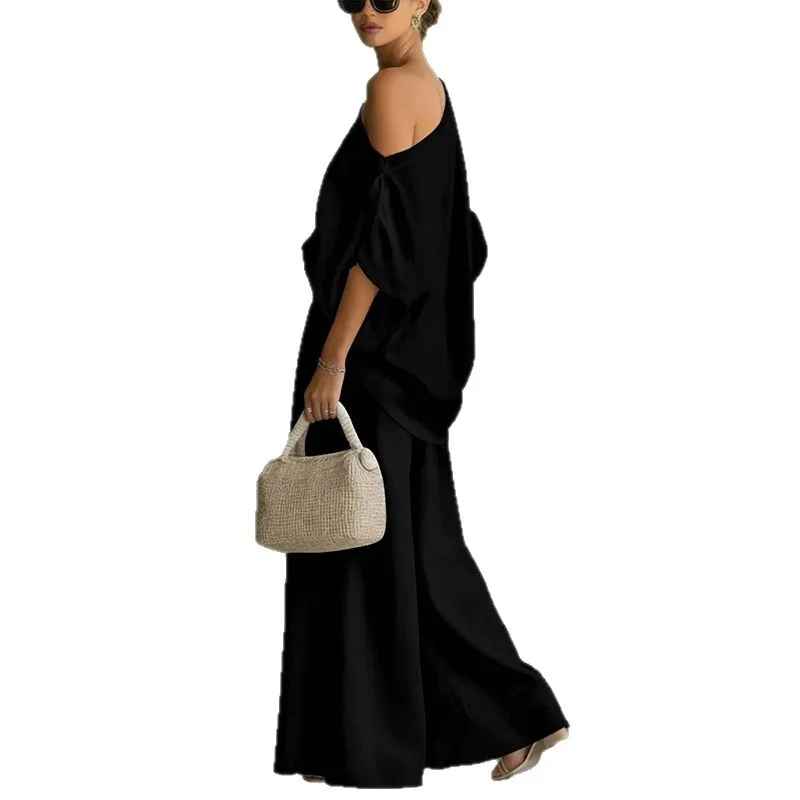 Women's Off-White Linen Set | Casual Tapered Pants Outfit