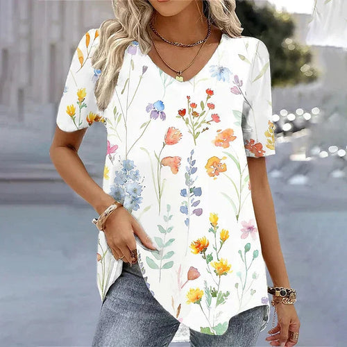 Aurora Striped V-Neck Blouse | Women's Casual Top