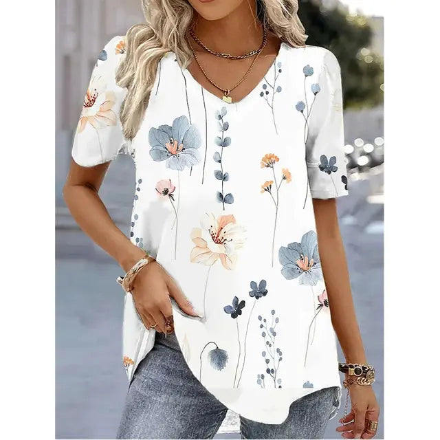 Aurora Striped V-Neck Blouse | Women's Casual Top
