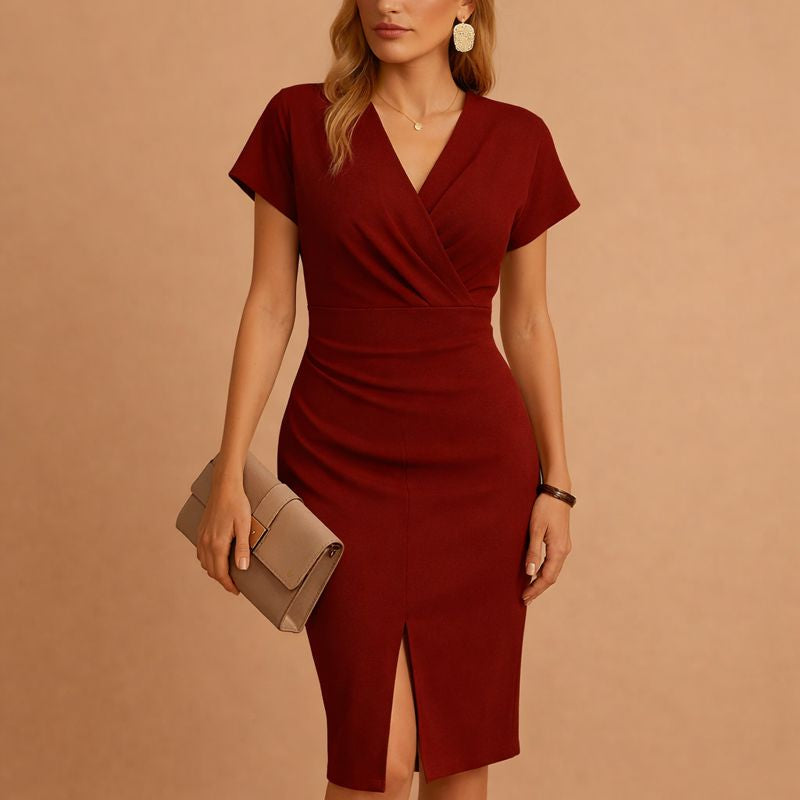 Raya Midi Dress | Women's V-Neck Midi Dress